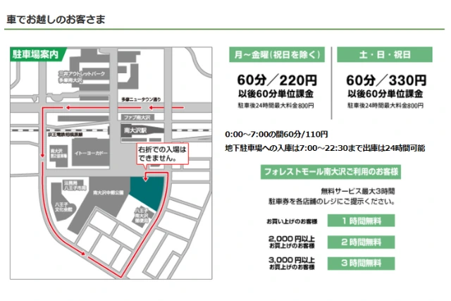 フォレストモール南大沢駐車場
