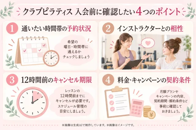 口コミから分かった入会前に確認したいポイント